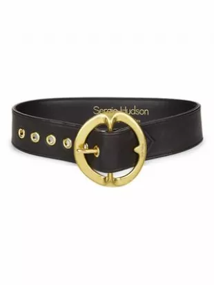 Sergio Hudson - Signature Buckle Leather Belt