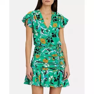 Marla Floral Ruched Mini Dress