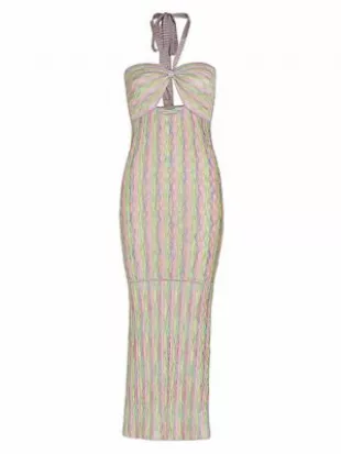 Amour Space-Dyed Knit Midi-Dress