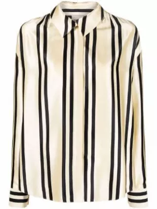 The Lucien Striped Silk Shirt