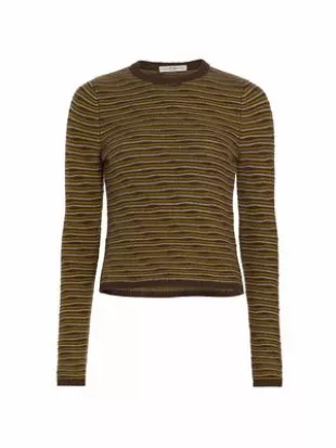Wavy Striped Cashmere Sweater