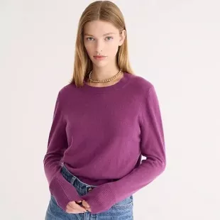 Purple Cashmere classic-fit crewneck sweater