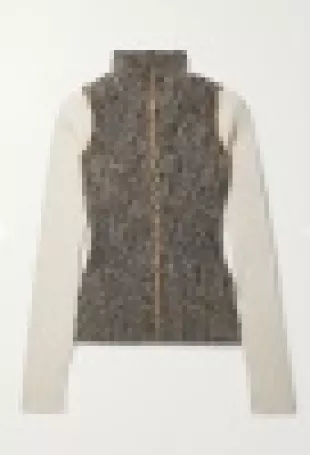 Ribbed Wool-Blend Turtleneck Sweater