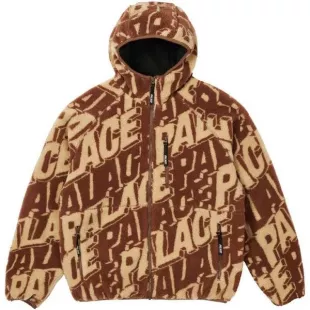 Jacquard Fleece Hooded Jacket Tan/Brown Palace Jacquard Fleece Hooded Jacket Tan/Brown