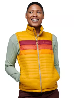 Fuego Down Vest in Amber Stripes