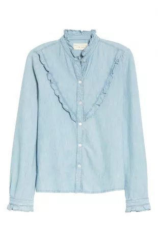 Marcela Ruffle Trim Shirt