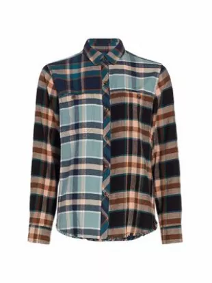 Brando Patchwork Button-Front Shirt