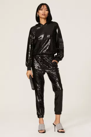 Stretch Sequin Hoodie
