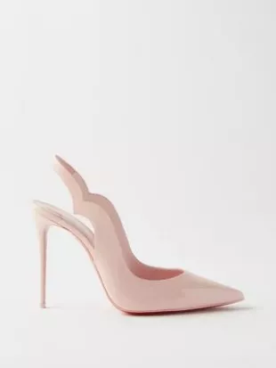 Christian Louboutin - Hot Chick 100 Patent-leather Slingback Pumps