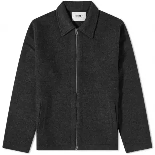 Ivan Boiled Wool Zip Jacket Anthracite