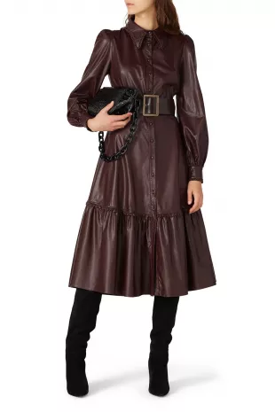 Faux Leather Larisa Dress