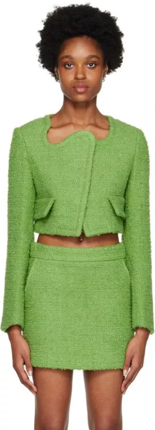 Green Curved Jacket