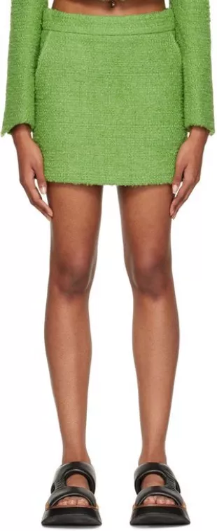 Green Pocket Miniskirt