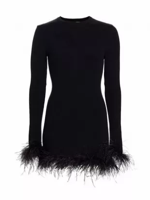 Sumal Feather-Trim Minidress