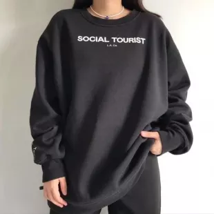 Social Tourist Oversized Crewneck Sweatshirt