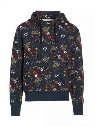 City Floral Print Hoodie Sweatshirt