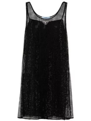 Rhinestone Embellished Shift Dress