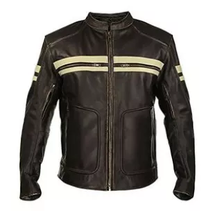 Men's Fashion Biker Leather Jacket Black, Xs-5xl