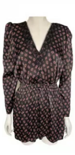 Long Sleeve Silk Playsuit
