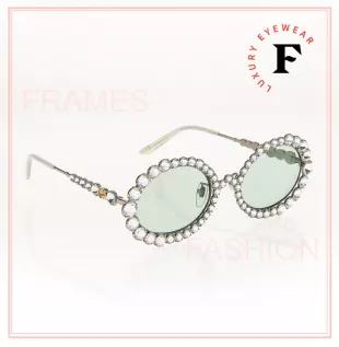 Silver Green Hollywood Forever 0620 Crystal Stud Gg0620s Sunglasses