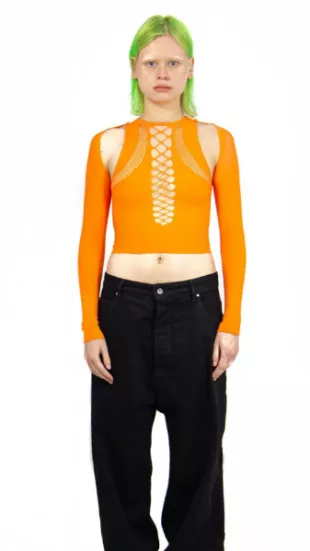 Niihai Shapewear Stretch Top & Sleeves In Orange worn by Tanya Manhenga as  seen in Love Island (S09E12)
