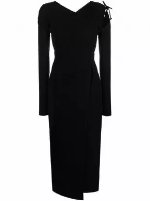 Long-Sleeved Wrap Dress