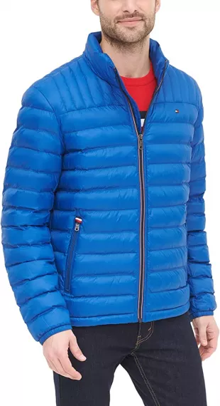 Men's Water Resistant Ultra Loft Down Alternative Puffer Jacket, ice