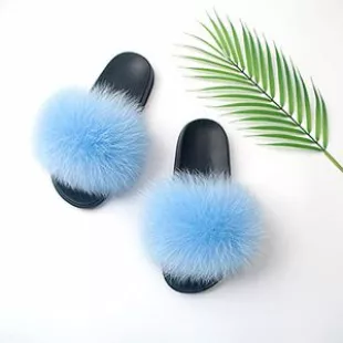 Fluffy Slippers Sliders Fur Slippers