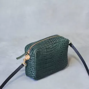 loden green croc bag