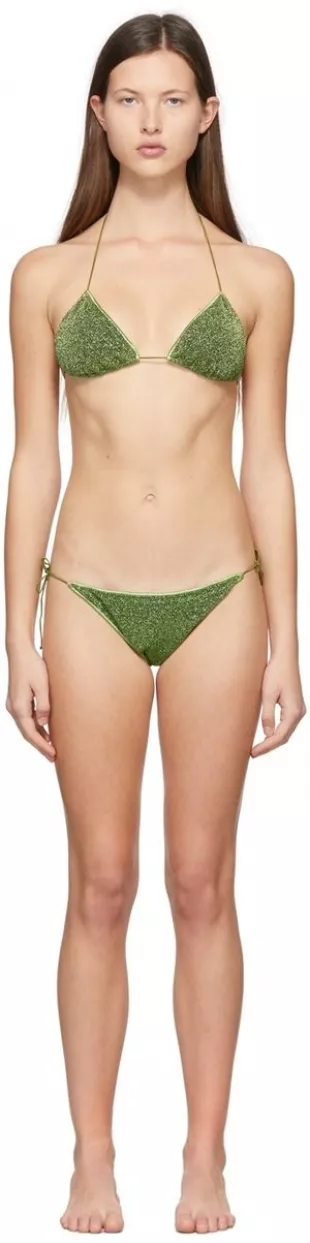Oséree Green Lumière Halter Bikini