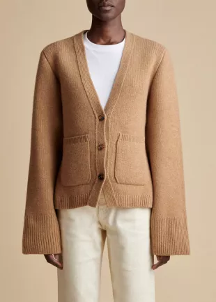 The Scarlet Cardigan In Camel