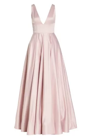 Plunging V-Neck Ballgown