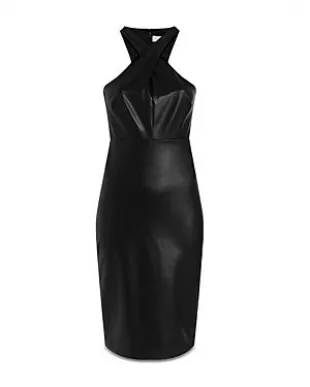 Carolyn Faux Leather Dress