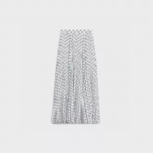 Sun Pleated Skirt in Crepe de Chine