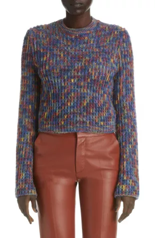 Crop Wool Silk & Cashmere Sweater