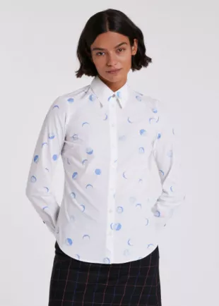 'Moons' Slim-Fit Shirt