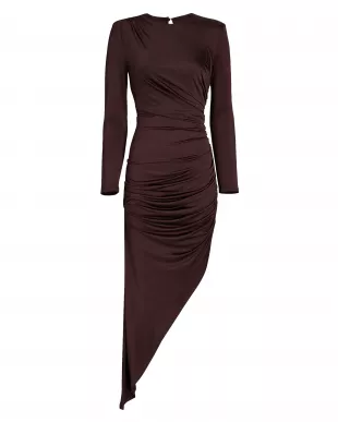 Veronica Beard - Tristana Asymmetric Ruched Jersey Dress