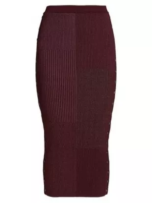 Jonathan Simkhai Ashton Patchwork Plaited Rib Knit Skirt worn by