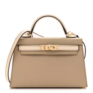 Epsom Horseshoe Mini Kelly Sellier 20 Trench Craie