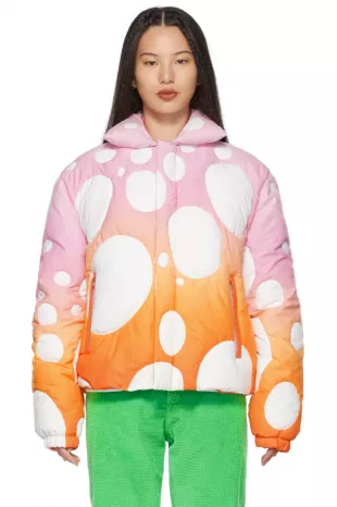 Multicolor Circle Puffer Jacket