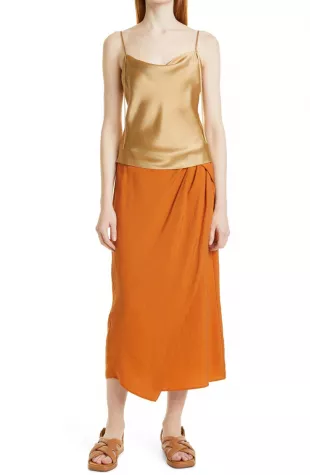 Draped Silk Camisole