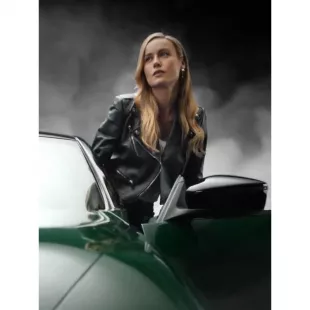 Fast X Brie Larson Black Leather Jacket