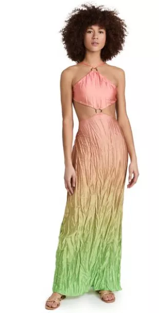 chinese dress ladies Baobab Kira Night Blue Halter Mini Dress