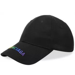 Rainbow Logo Cap Black