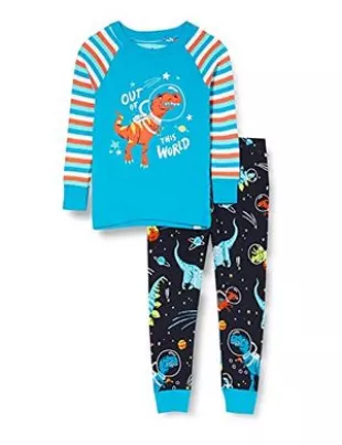 Organic Cotton Raglan Sleeve Printed Pajama Set