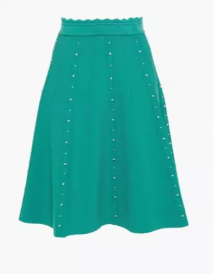 Omelia Embellished Ponte Skirt