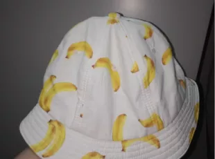 White Banana Bucket Hat