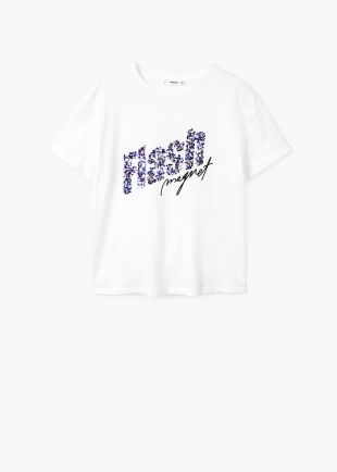 T shirt message sequins