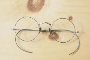 Lunettes vintage américain optique des années 1920 rond orné Steampunk gothique cadres argent tonique lunettes lunettes