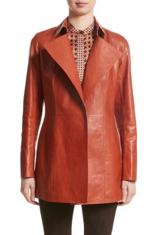 Lafayette 148 New York Leather Trench | Nordstrom